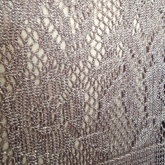 Vintage Y2k Dorothy Perkins Purple Silver Crochet Knit Slip Dress Size 12 Barbie - Picture 5 of 9